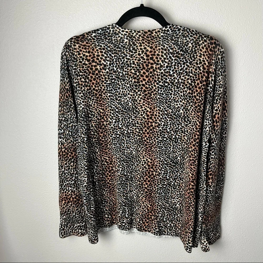 NWOT EQUIPMENT Raydon Leopard Print Wool Sweater Casual Women’s Large - Picture 10 of 12